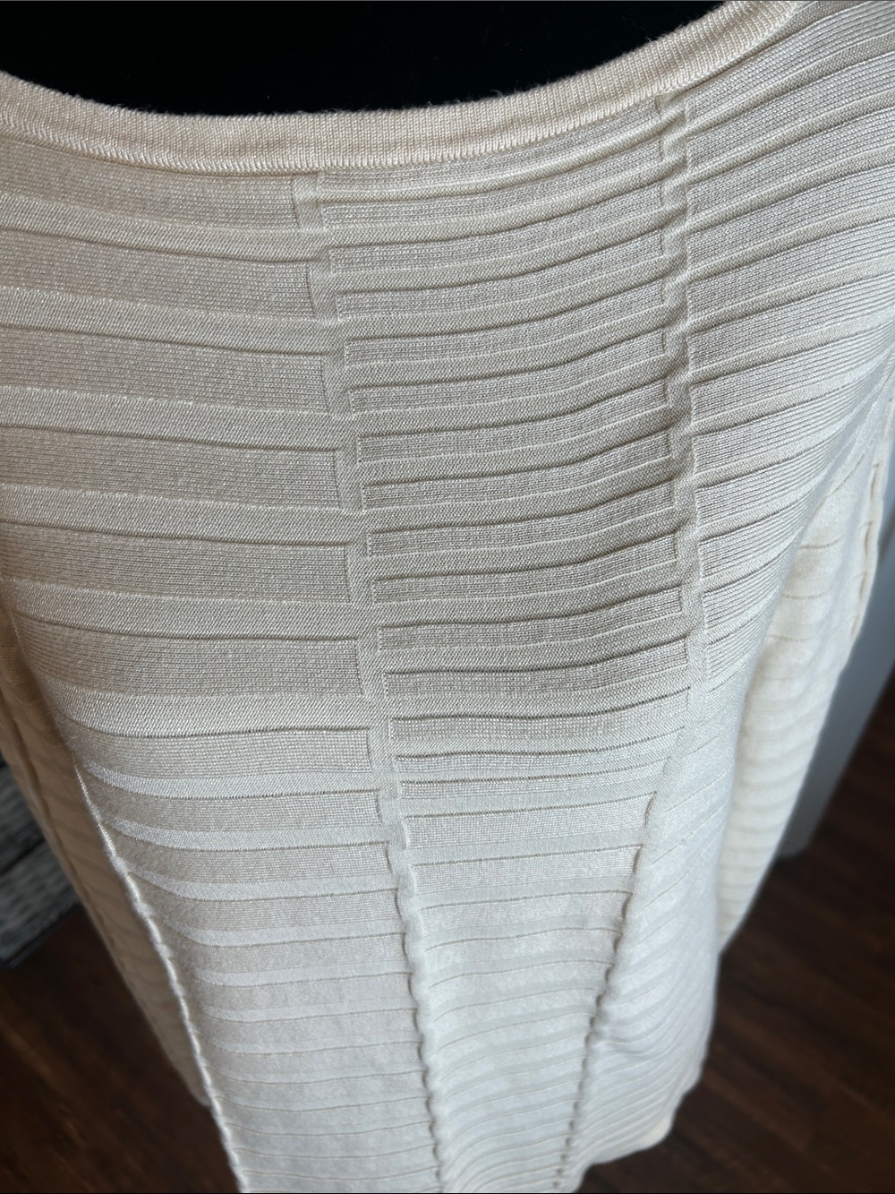 Chico's Soft Cream Ribbed Top - Picture 3 of 12